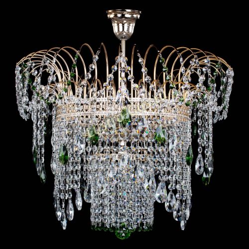 Люстра Агата Венеция №4 зеленая в Ижевске Гусь Хрустальный