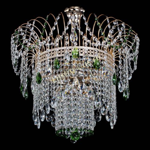 Люстра Агата Венеция №4 зеленая в Ижевске Гусь Хрустальный