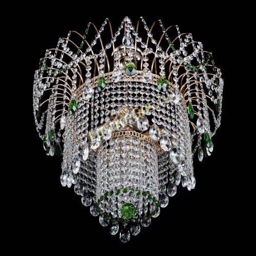 Люстра Агата Венеция №4 зеленая в Ижевске Гусь Хрустальный