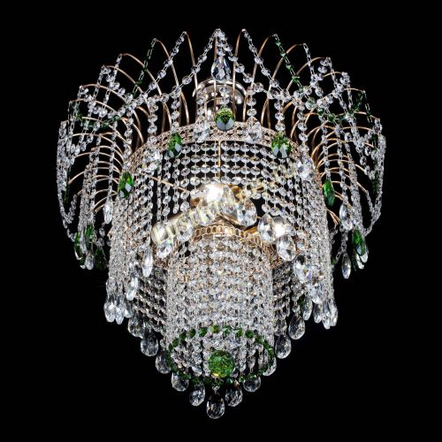 Люстра Агата Венеция №4 зеленая в Ижевске Гусь Хрустальный