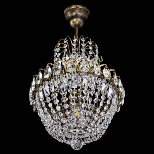 Люстра Астра №1 с подвесом под бронзу в Ижевске Гусь Хрустальный