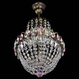 Люстра Астра №1 с подвесом под бронзу Розовая в Ижевске