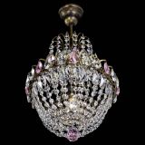 Люстра Астра №1 с подвесом под бронзу Розовая в Ижевске