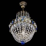 Люстра Астра №1 с подвесом под бронзу Синяя в Ижевске