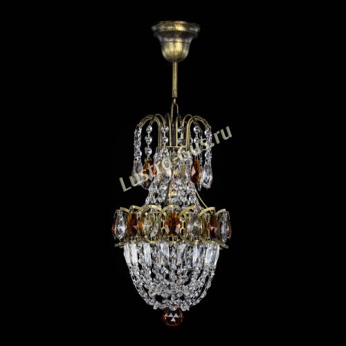 Люстра Астра №1 узкая чайная под бронзу в Ижевске Гусь Хрустальный