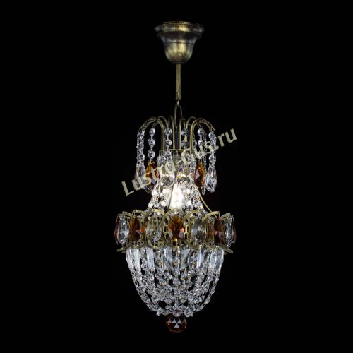 Люстра Астра №1 узкая чайная под бронзу в Ижевске Гусь Хрустальный