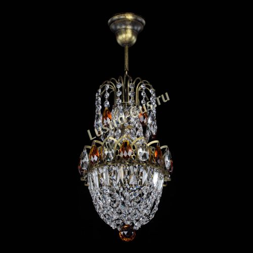 Люстра Астра №1 узкая чайная под бронзу в Ижевске Гусь Хрустальный