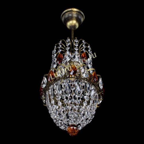 Люстра Астра №1 узкая чайная под бронзу в Ижевске Гусь Хрустальный