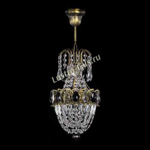 Люстра Астра №1 узкая черная под бронзу в Ижевске Гусь Хрустальный