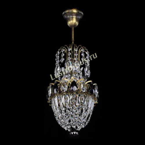 Люстра Астра №1 узкая черная под бронзу в Ижевске Гусь Хрустальный