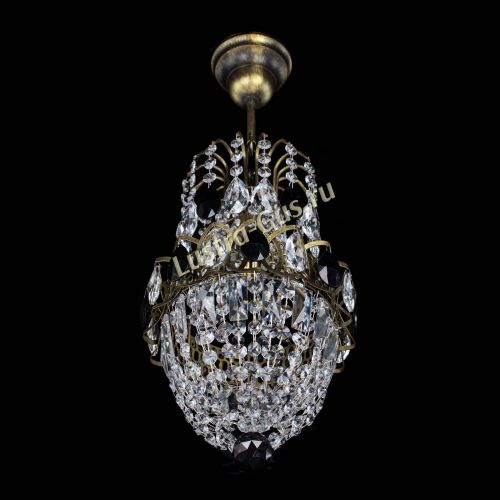 Люстра Астра №1 узкая черная под бронзу в Ижевске Гусь Хрустальный