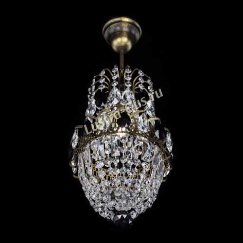 Люстра Астра №1 узкая черная под бронзу в Ижевске Гусь Хрустальный