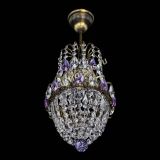 Люстра Астра №1 узкая фиолетовая под бронзу в Ижевске