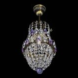 Люстра Астра №1 узкая фиолетовая под бронзу в Ижевске