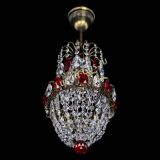 Люстра Астра №1 узкая красная под бронзу в Ижевске