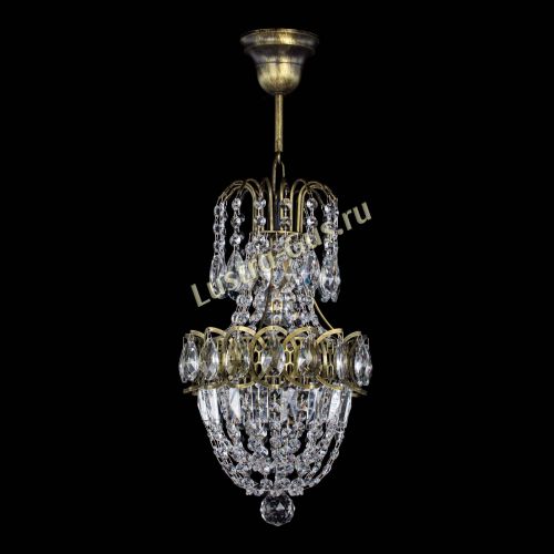 Люстра Астра №1 узкая с подвесом под бронзу в Ижевске Гусь Хрустальный