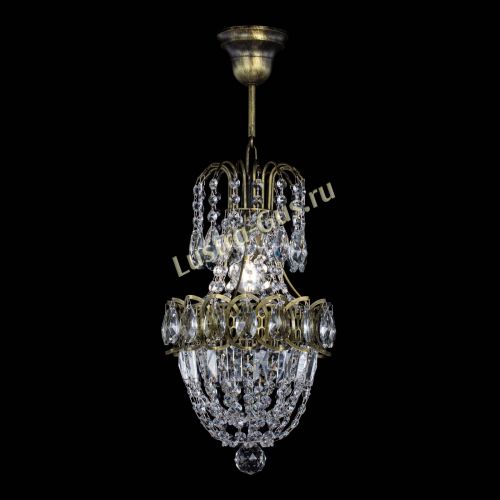 Люстра Астра №1 узкая с подвесом под бронзу в Ижевске Гусь Хрустальный