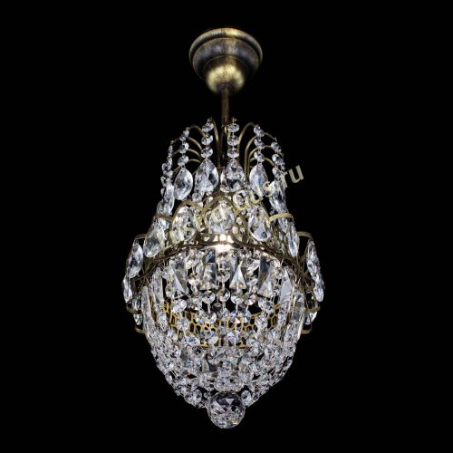 Люстра Астра №1 узкая с подвесом под бронзу в Ижевске Гусь Хрустальный