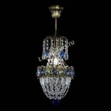 Люстра Астра №1 узкая синяя под бронзу в Ижевске