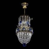 Люстра Астра №1 узкая синяя под бронзу в Ижевске