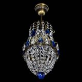 Люстра Астра №1 узкая синяя под бронзу в Ижевске