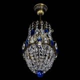 Люстра Астра №1 узкая синяя под бронзу в Ижевске