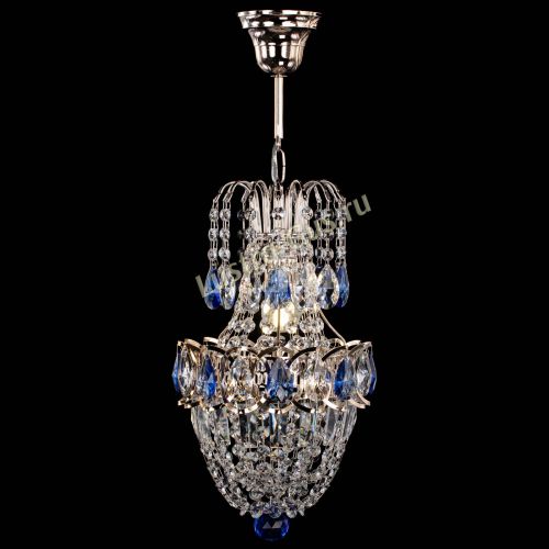 Люстра Астра №1 узкая синяя в Ижевске Гусь Хрустальный