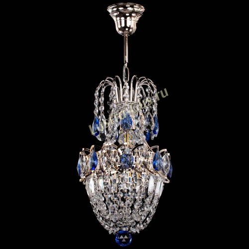 Люстра Астра №1 узкая синяя в Ижевске Гусь Хрустальный