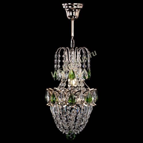 Люстра Астра №1 узкая зеленая в Ижевске Гусь Хрустальный