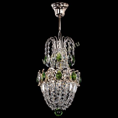 Люстра Астра №1 узкая зеленая в Ижевске Гусь Хрустальный