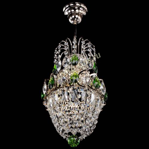 Люстра Астра №1 узкая зеленая в Ижевске Гусь Хрустальный