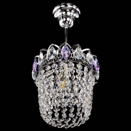 Люстра Астра ажур №1 фиолетовая в Ижевске Гусь Хрустальный