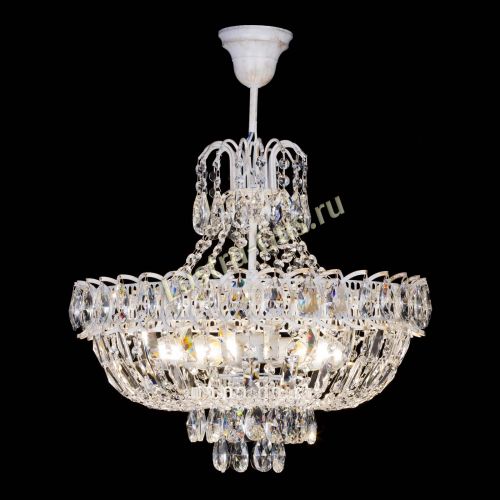 Люстра Астра Белая с подвесом в Ижевске Гусь Хрустальный