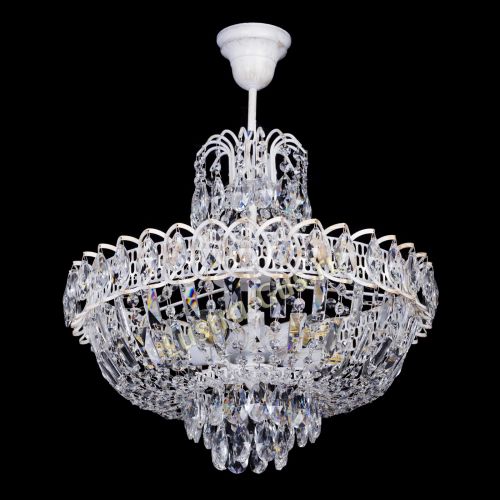 Люстра Астра Белая с подвесом в Ижевске Гусь Хрустальный