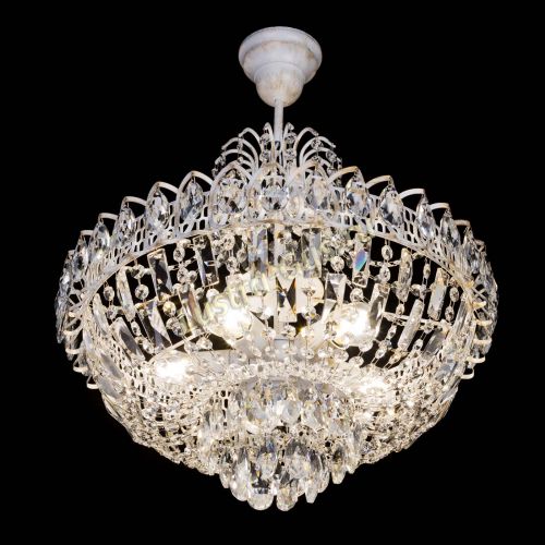 Люстра Астра Белая с подвесом в Ижевске Гусь Хрустальный