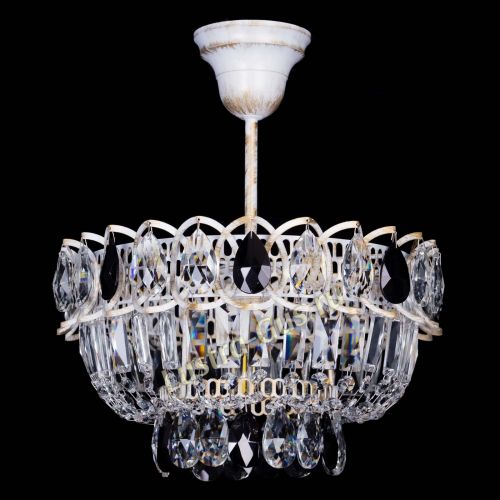 Люстра Астра Бутон №1 Черная - белая с подвесом в Ижевске Гусь Хрустальный