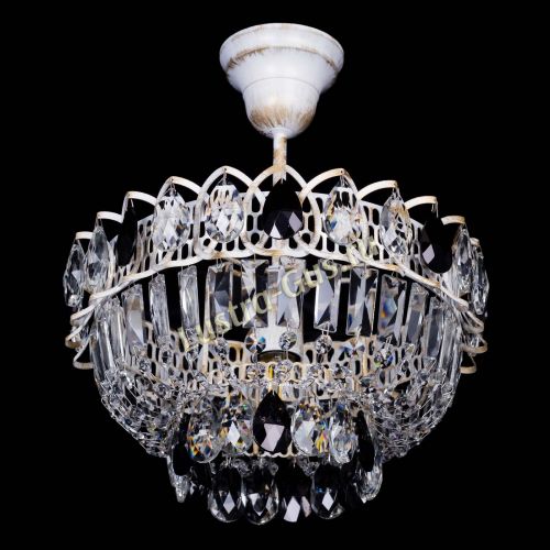 Люстра Астра Бутон №1 Черная - белая с подвесом в Ижевске Гусь Хрустальный