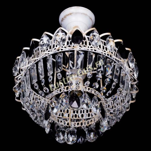 Люстра Астра Бутон №1 Черная - белая с подвесом в Ижевске Гусь Хрустальный