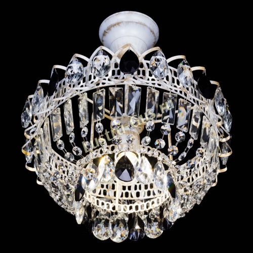 Люстра Астра Бутон №1 Черная - белая с подвесом в Ижевске Гусь Хрустальный