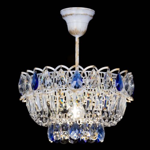 Люстра Астра Бутон №1 Синяя - белая с подвесом в Ижевске Гусь Хрустальный