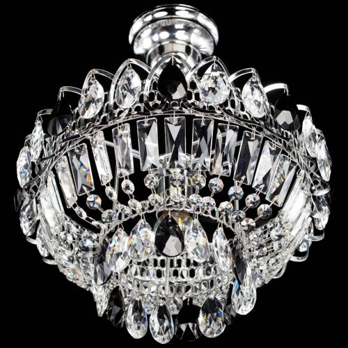 Люстра Астра Бутон №1 с подвесом Черная в Ижевске Гусь Хрустальный