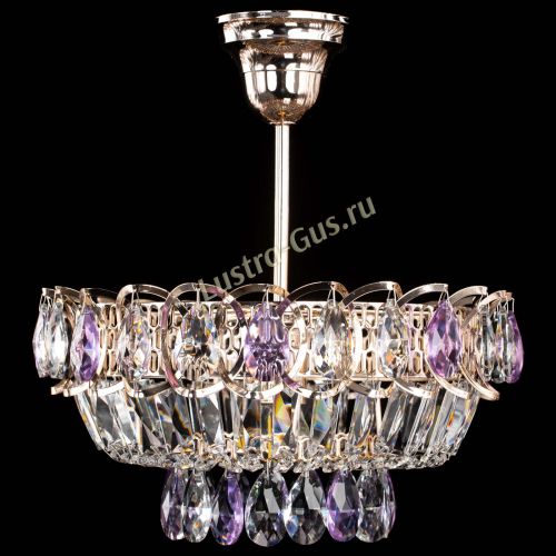Люстра Астра Бутон №1 с подвесом Фиолетовая в Ижевске Гусь Хрустальный