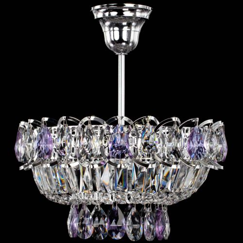 Люстра Астра Бутон №1 с подвесом Фиолетовая в Ижевске Гусь Хрустальный