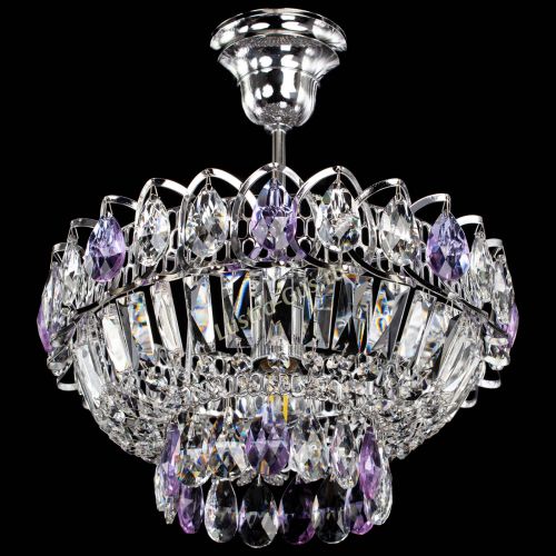 Люстра Астра Бутон №1 с подвесом Фиолетовая в Ижевске Гусь Хрустальный