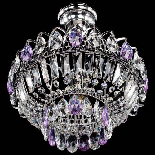 Люстра Астра Бутон №1 с подвесом Фиолетовая в Ижевске Гусь Хрустальный