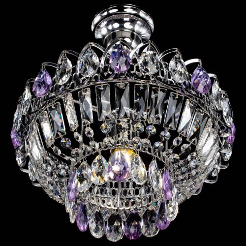 Люстра Астра Бутон №1 с подвесом Фиолетовая в Ижевске Гусь Хрустальный