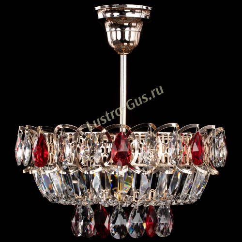 Люстра Астра Бутон №1 с подвесом Красная в Ижевске Гусь Хрустальный