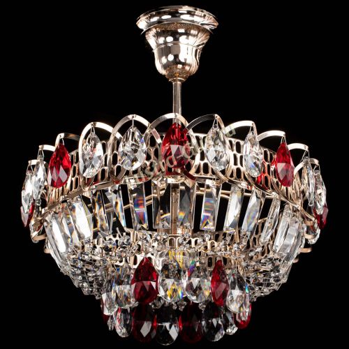 Люстра Астра Бутон №1 с подвесом Красная в Ижевске Гусь Хрустальный