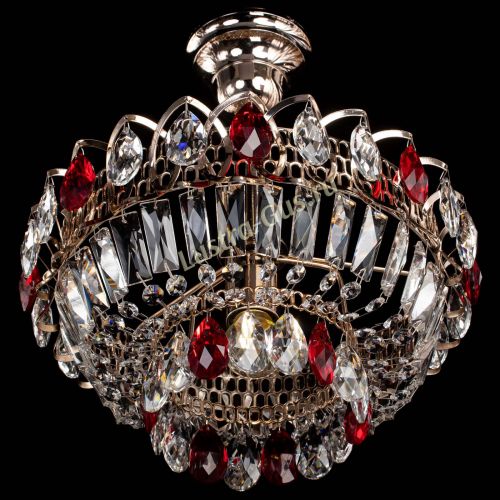 Люстра Астра Бутон №1 с подвесом Красная в Ижевске Гусь Хрустальный