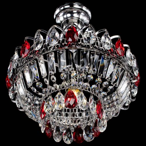 Люстра Астра Бутон №1 с подвесом Красная в Ижевске Гусь Хрустальный